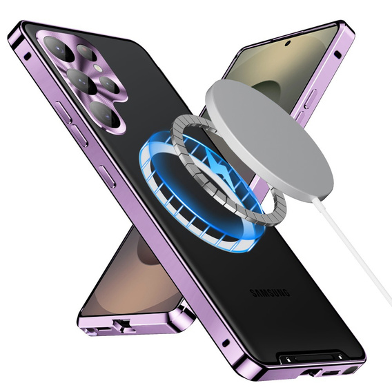 Kameravédő tok Samsung Galaxy S25 Ultra, CamShield MagSafe, lila