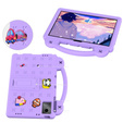 Gyermek tok Lenovo Tab M11, Cute Patterns, állvánnyal, lila