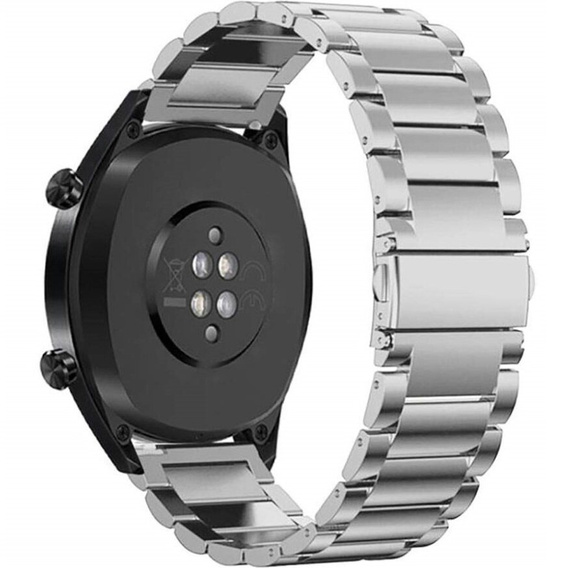 PASEK DO órához HUAWEI WATCH 2 3 4 5 GT GT2 GT3 GT4 GT5 PRO GT2e 2e 46MM 48MM ezüst