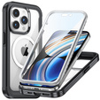 Tok iPhone 15 Pro, páncélozott teljes védelem 360° MagSafe, képernyőüveg, fekete