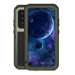 Love Mei Telefontok a Samsung Galaxy A52/A52s, armored with glass, zöld