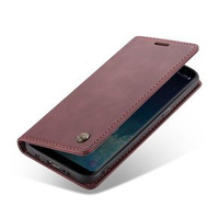 CASEME tok Samsung Galaxy S8, Leather Wallet Case, bordó