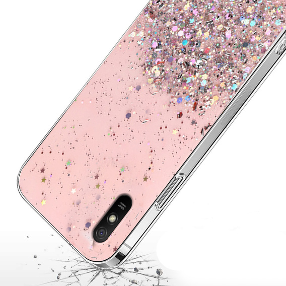 Telefontok a Xiaomi Redmi 9A, Glittery, rózsaszín