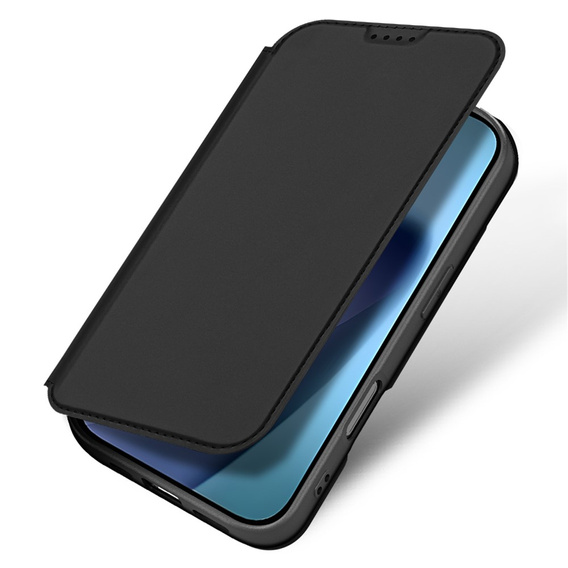 Dux Ducis tok iPhone 17-hez, Skin Pro, patenttal, kártyafoglalattal, fekete