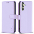 Pattintható tok a Samsung Galaxy A25 5G, BINFEN Wallet, lila + 9H üveg 