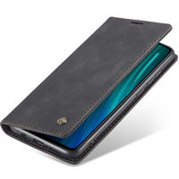 CASEME tok Xiaomi Redmi Note 8 Pro, Leather Wallet Case, fekete