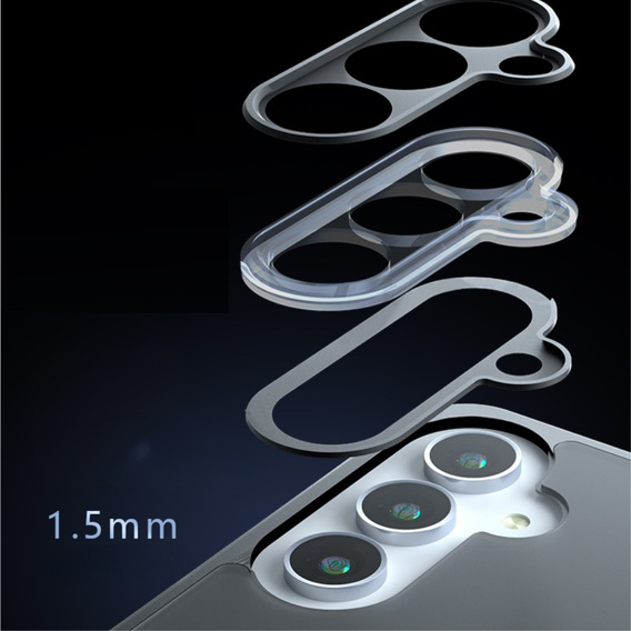 Tok Samsung Galaxy A55 5G, Fusion Hybrid, kameravédelemmel, átlátszó / fekete