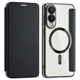 Pattintható tok a Samsung Galaxy S25 Edge, RFID Wallet MagSafe CamShield, fekete