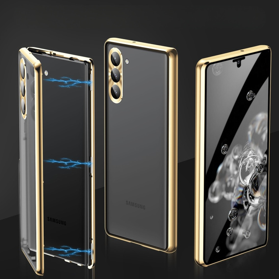 Tok Samsung Galaxy S23, Magnetic Dual Glass, arany
