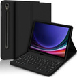 Tok + billentyűzet Samsung Galaxy Tab S9 FE, Leather Pen Slot, fekete