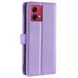 Pattintható tok a Motorola Moto G84 5G, Wallet Zipper Pocket, lila