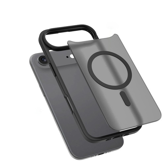 Matt tok iPhone Air készülékhez, MagSafe-hoz, áttetsző fekete