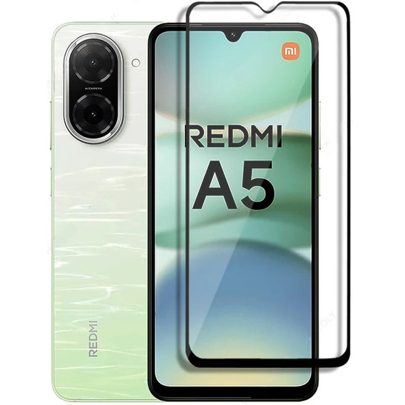 3D edzett üveg Xiaomi Redmi A5 készülékhez, fekete keret