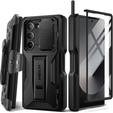 Páncélozott tok Samsung Galaxy Z Fold6 5G, TONGATE MECH sorozat gyűrűvel, fekete