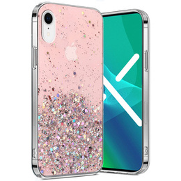 Telefontok a iPhone XR, Glittery, rózsaszín