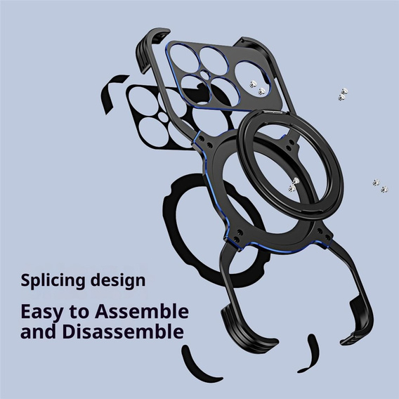 Fém tok mágnessel és állvánnyal a Xiaomi Poco F8 Ultra készülékhez