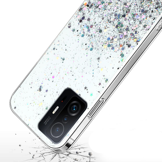 Telefontok a Xiaomi 11T / 11T Pro, Glittery, átlátszó