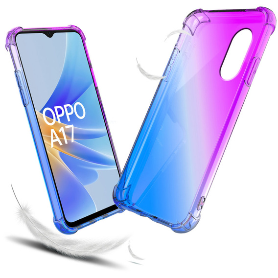Tok Oppo A17, Gradient Dropproof, Lila / kék