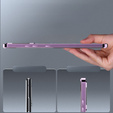 Kameravédő tok Samsung Galaxy Note 10+ Plus, CamShield MagSafe, átlátszó / lila