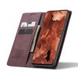 CASEME tok Xiaomi do Redmi Note 9s / 9 Pro, Leather Wallet Case, bordó