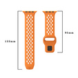 Szilikon szíj Apple Watch 1/2/3/4/4/5/6/7/8/SE/ULTRA 42/44/45/49MM órához, narancs színű