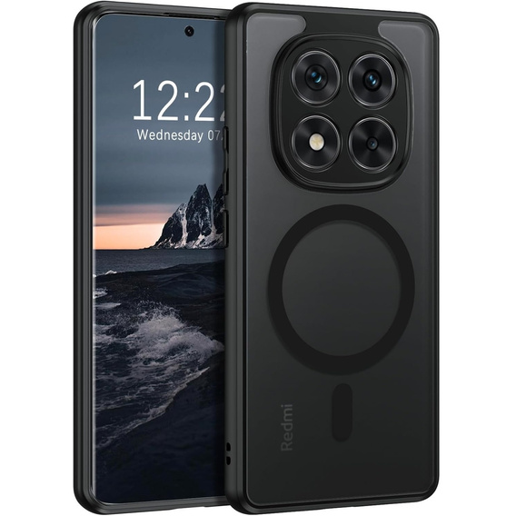 Tok Xiaomi Redmi Note 14 Pro 5G / Xiaomi Poco X7 5G-hoz, MagSafe, ERBORD Matt Case, fekete