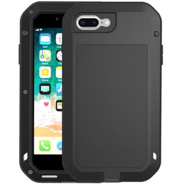 Love Mei Telefontok a iPhone 8 Plus / 7 Plus, armored with glass, fekete