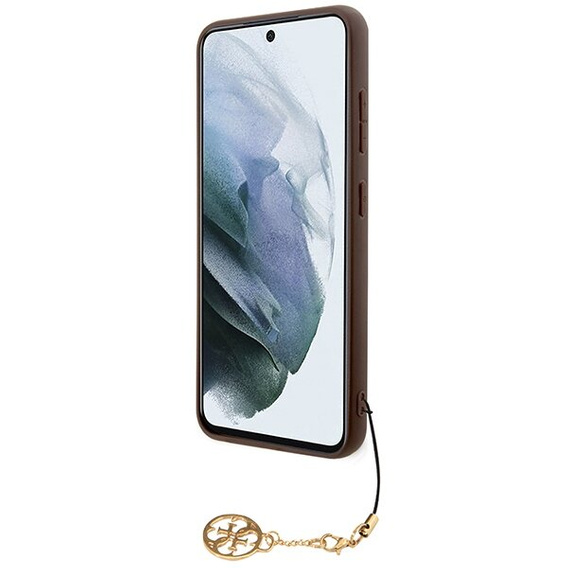 GUESS Telefontok a Samsung Galaxy A55, 4G Charms Collection Hardcase, barna