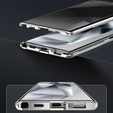 Tojás Samsung Galaxy S24 Ultra, Privacy Dual Glass, ezüst