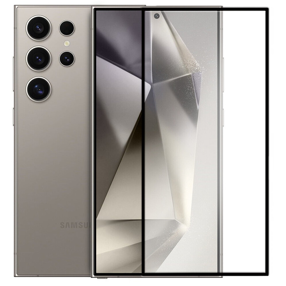 2x edzett üveg a Samsung Galaxy S24 Ultra, ERBORD 3D teljes képernyő