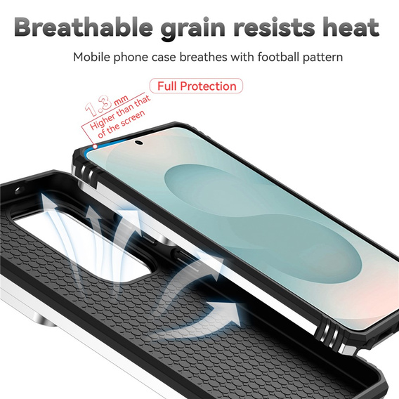 Páncélozott tok állvánnyal és lencsefedéllel a Samsung Galaxy S26 Ultra készülékhez