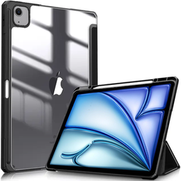 Tok iPad Air 13" 2025/2024 (7/6 gen.), Smartcase Hybrid, tolltartó résszel, fekete