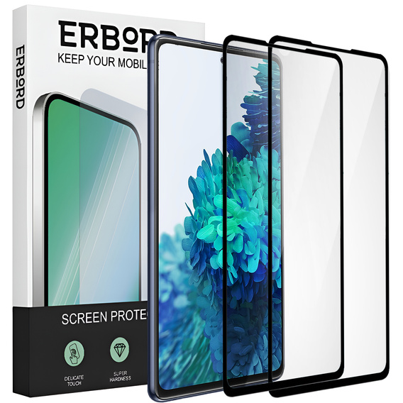2x edzett üveg a Samsung Galaxy S20 FE, ERBORD 3D teljes képernyő