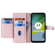 Pattintható tok a Motorola Moto G54 5G, Wallet Zipper Pocket, rózsaszín