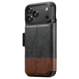 2 az 1-ben flip tok iPhone 17 Pro Max készülékhez, SUTENI, MagSafe-hoz, fekete
