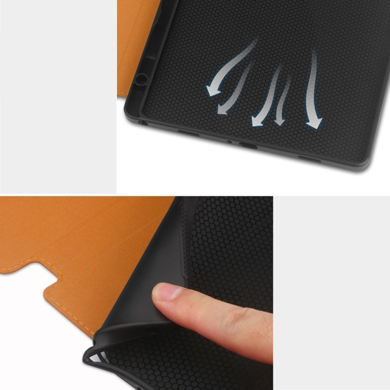 Telefontok a Samsung Galaxy Tab A9+, Business Card and Pen Slot, barna