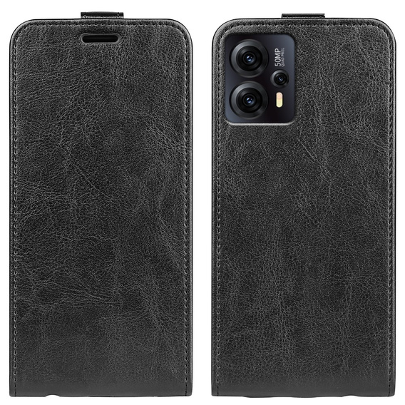 Pattintható tok a Motorola Moto G13, Flip, fekete