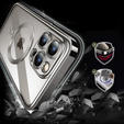 Tok iPhone 15 Pro Max készülékhez, Privacy Dual Glass, MagSafe-hoz, ezüst