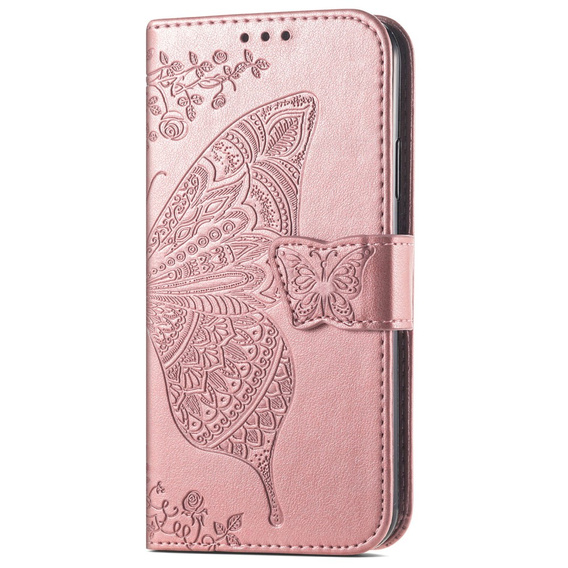 Pattintható tok a Samsung Galaxy A56, Butterfly, rózsaszín rose gold
