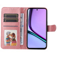 Pattintható tok a Realme C67, Leather Wallet, rózsaszín rose gold