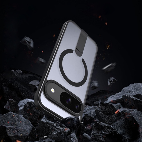 Fusion hibrid tok Google Pixel 10 / 10 Pro készülékhez, MagSafe, állvánnyal, fekete