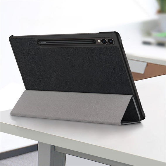 Tok Samsung Galaxy Tab S9 Plus, Smartcase tolltartóval, fekete