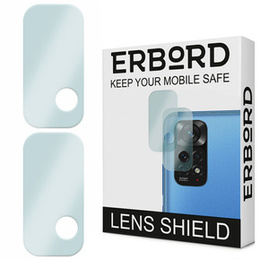 2x ERBORD edzett üveg a kamera számára, hogy Xiaomi Redmi Note 11