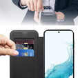 Pattintható tok a Samsung Galaxy S22 5G, RFID Wallet MagSafe CamShield, fekete
