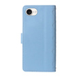 Flap tok iPhone 16E, Rhombus Crossbody Leather, kék