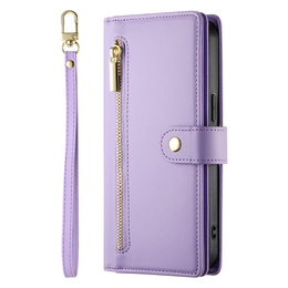 Pattintható tok a Samsung Galaxy A36 5G, Wallet Zipper Pocket, lila
