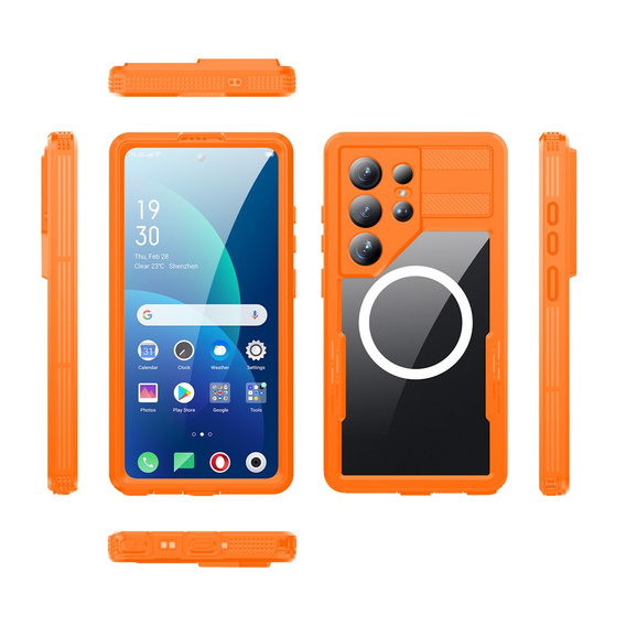 Redpepper MagSafe vízálló tok Samsung Galaxy S26 Ultra készülékhez, narancssárga