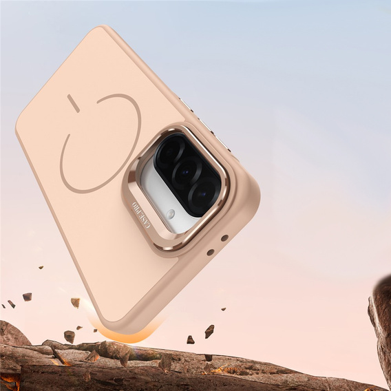 Bőrérzetű tok MagSafe állvánnyal Samsung Galaxy A57 5G készülékhez, sivatagi arany színben