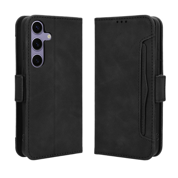 Pattintható tok a Samsung Galaxy S25 FE, Card Slot, fekete