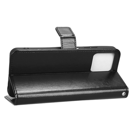 Pattintható tok a T Phone 5G, Crazy Horse Wallet, fekete